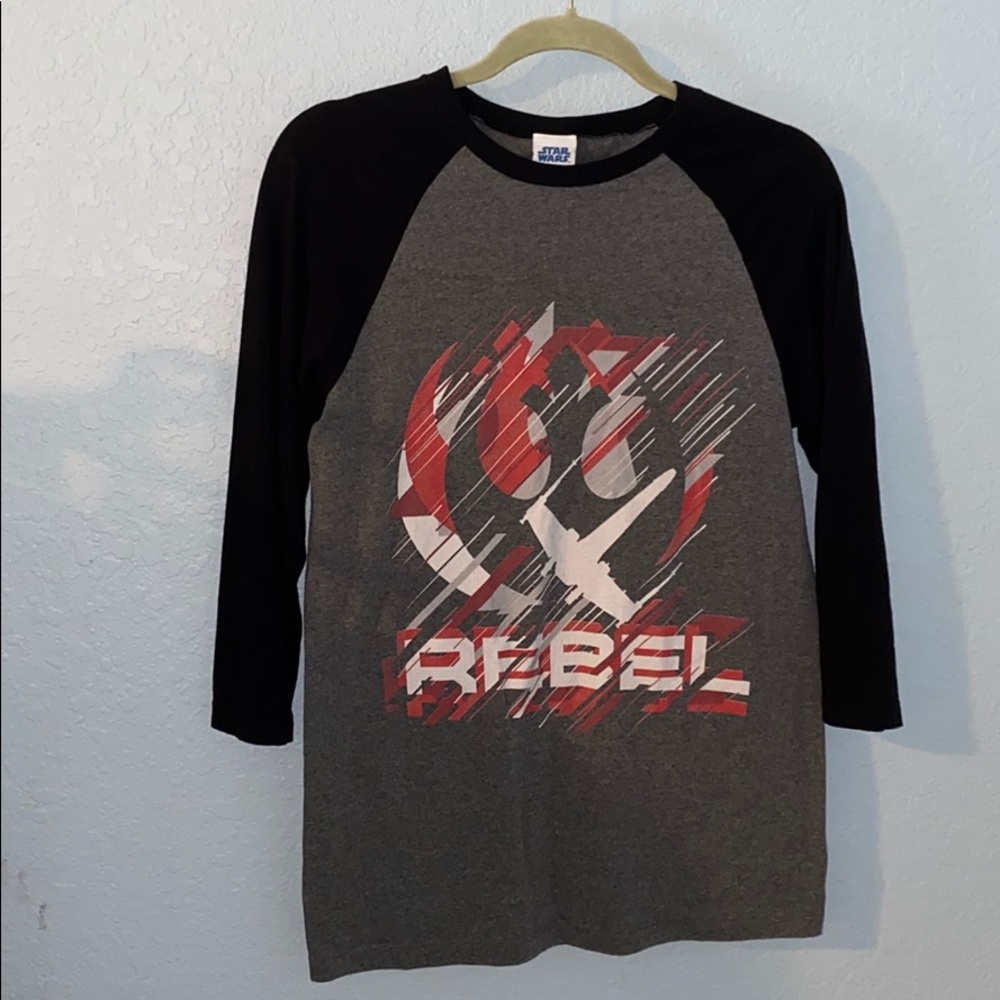 Star Wars baseball t-shirt small. Rebel print.